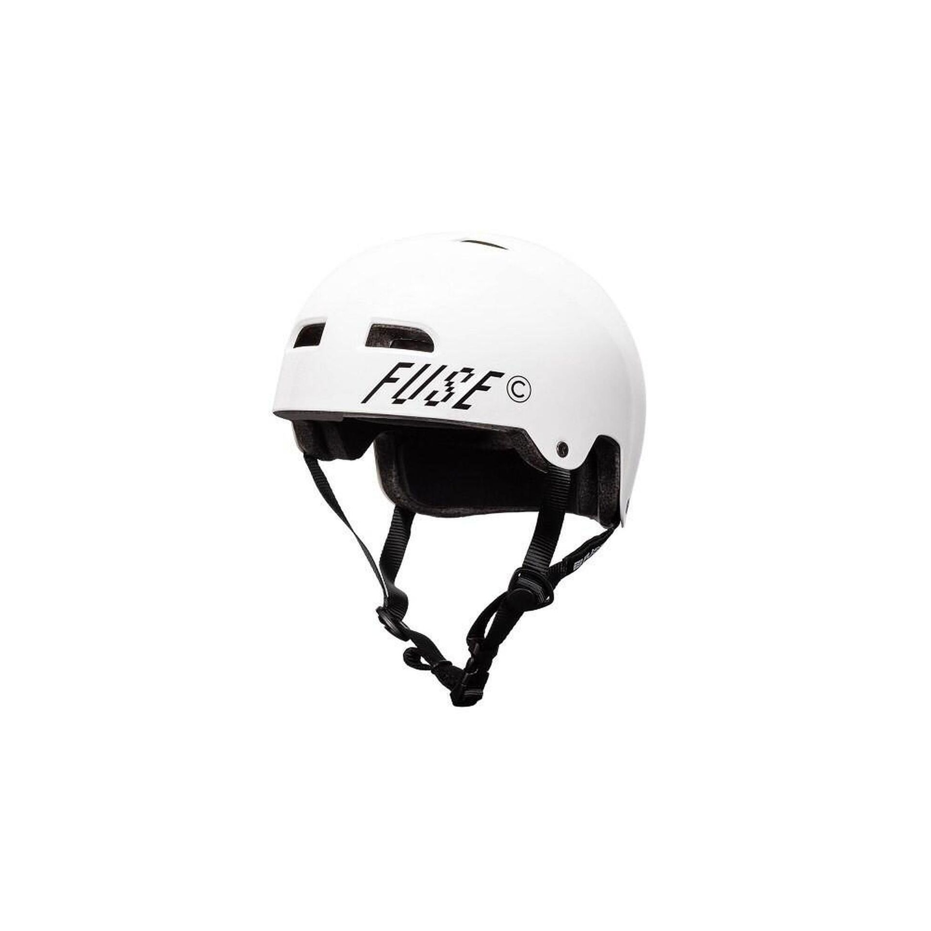 FUSE FUSE Alpha Helmet, glossy white S-M | 55-57cm 2021 Kaski BMX i Dirt 38070010618
