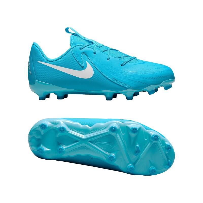 Nike Phantom Gx II Academy Fg/Mg buty piłkarskie, niebieskie fury/białe, 4,5 UK, Niebieska furia biała, 37.5 EU