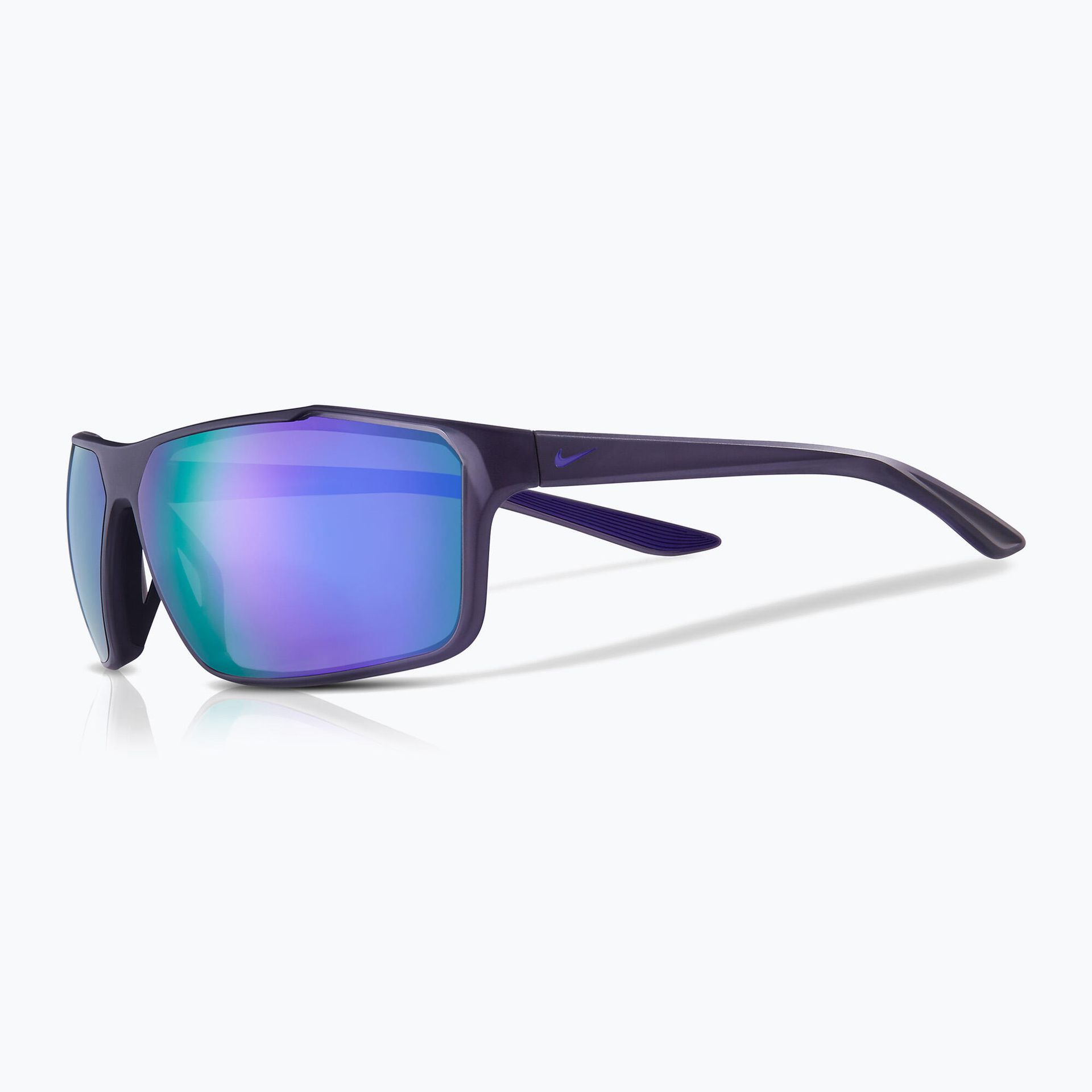 Okulary przeciwsłoneczne męskie Nike Windstorm matte grid iron/violet mirror