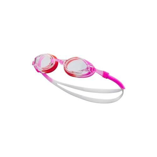 Okulary pływackie Nike Os Chrome Junior 8-14 lat różowo-biało-czerwone NESSD128-670 Lumarko!
