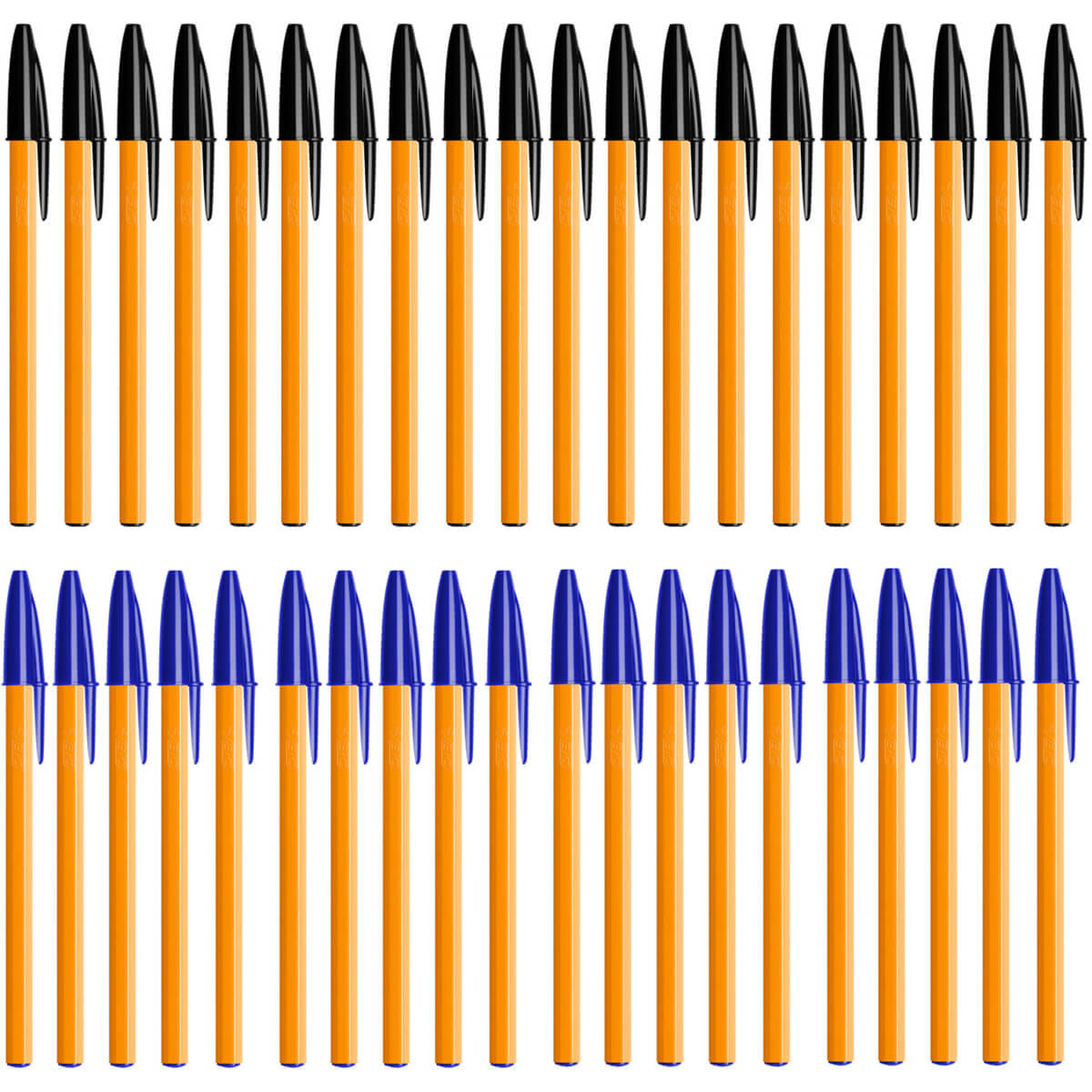 40 szt. x długopis BIC Orange Original Fine 0,8 mm: 20x niebieski i 20x czarny