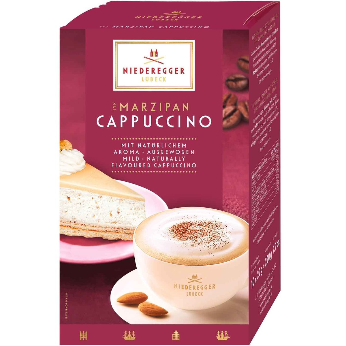 NIEDEREGGER Marzipan capuccino marcepanowe instant 10x 22g 220g