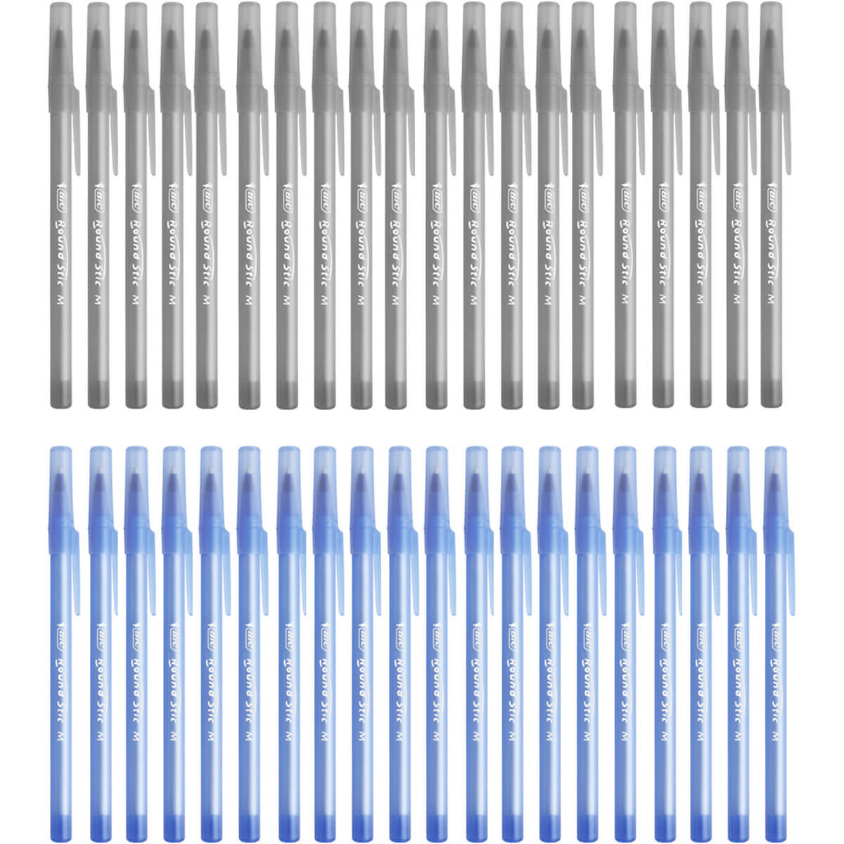 40 szt. x długopis BIC Round Stic Classic 1,0 mm: 20x niebieski + 20x czarny