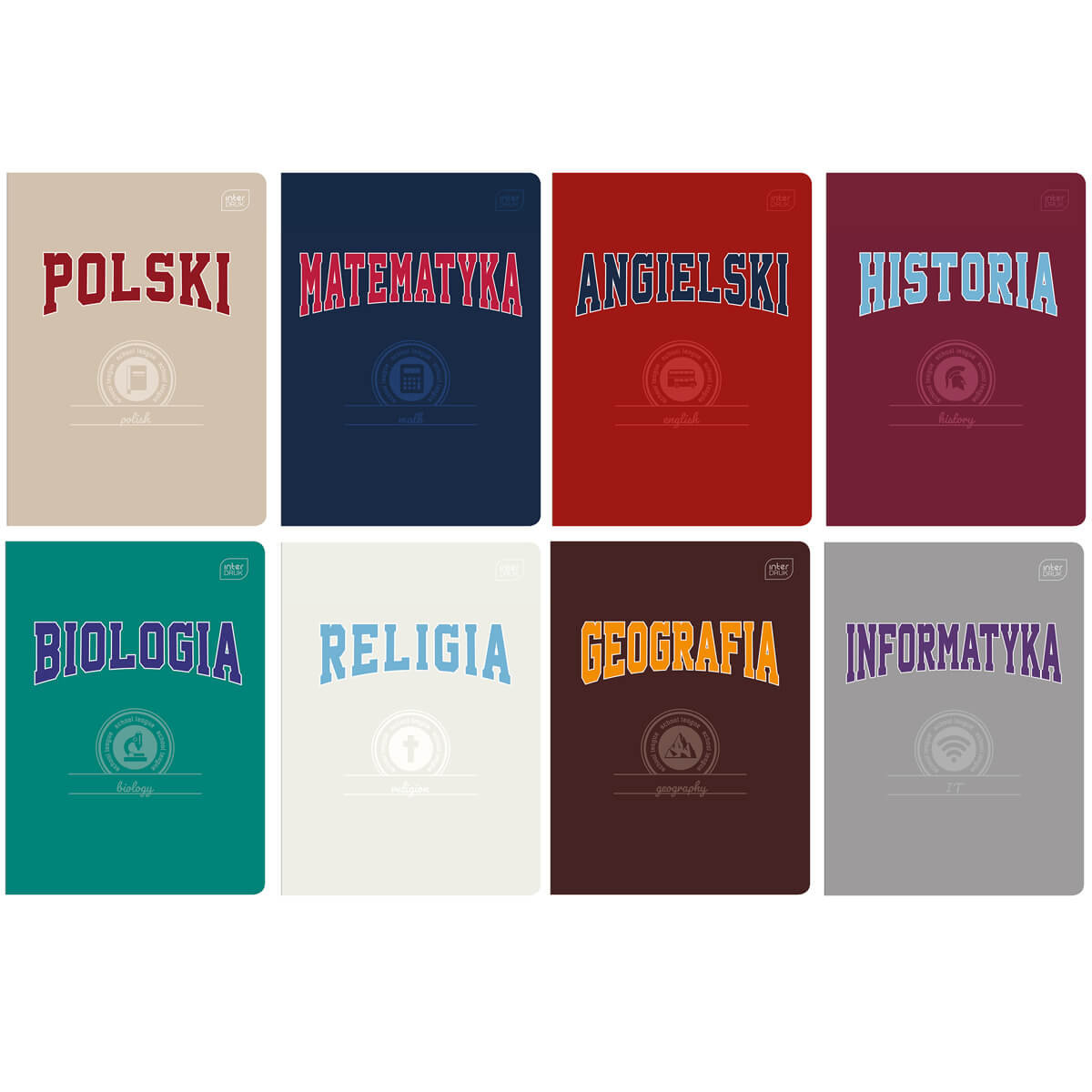 8 x ZESZYTY PRZEDMIOTOWE A5, 60 kartek DO KLAS 5-6