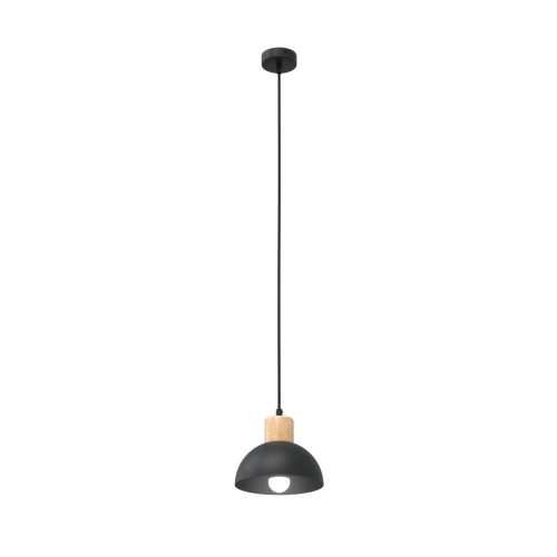 Seco lampa wisząca 1xE27 czarna/jasne drewno 1393/1