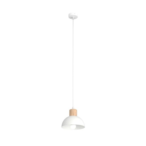 Seco lampa wisząca 1xE27 biała/jasne drewno 1394/1