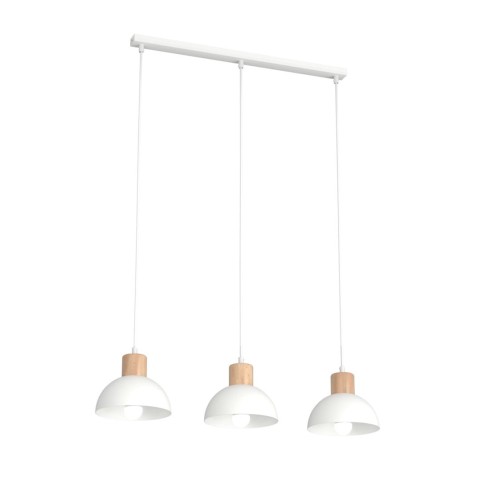 Seco lampa wisząca 3xE27 biała/jasne drewno 1394/3