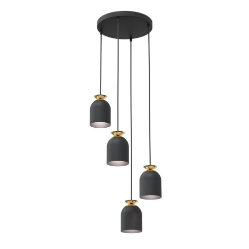 Target lampa wisząca 4xE27 czarna/złota 1400/4PREM