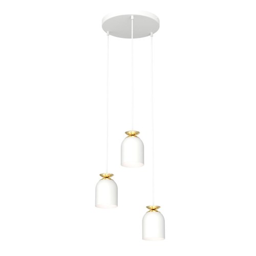 Target lampa wisząca 3xE27 biała/złota 1401/3PREM