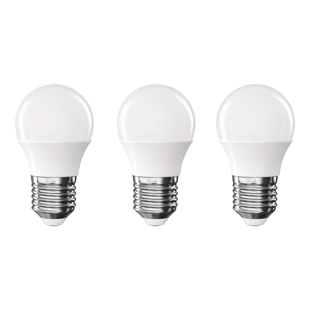 Żarówki LED z ciepłym światłem z gwintem E27 zestaw 3 szt., 4 W – EMOS