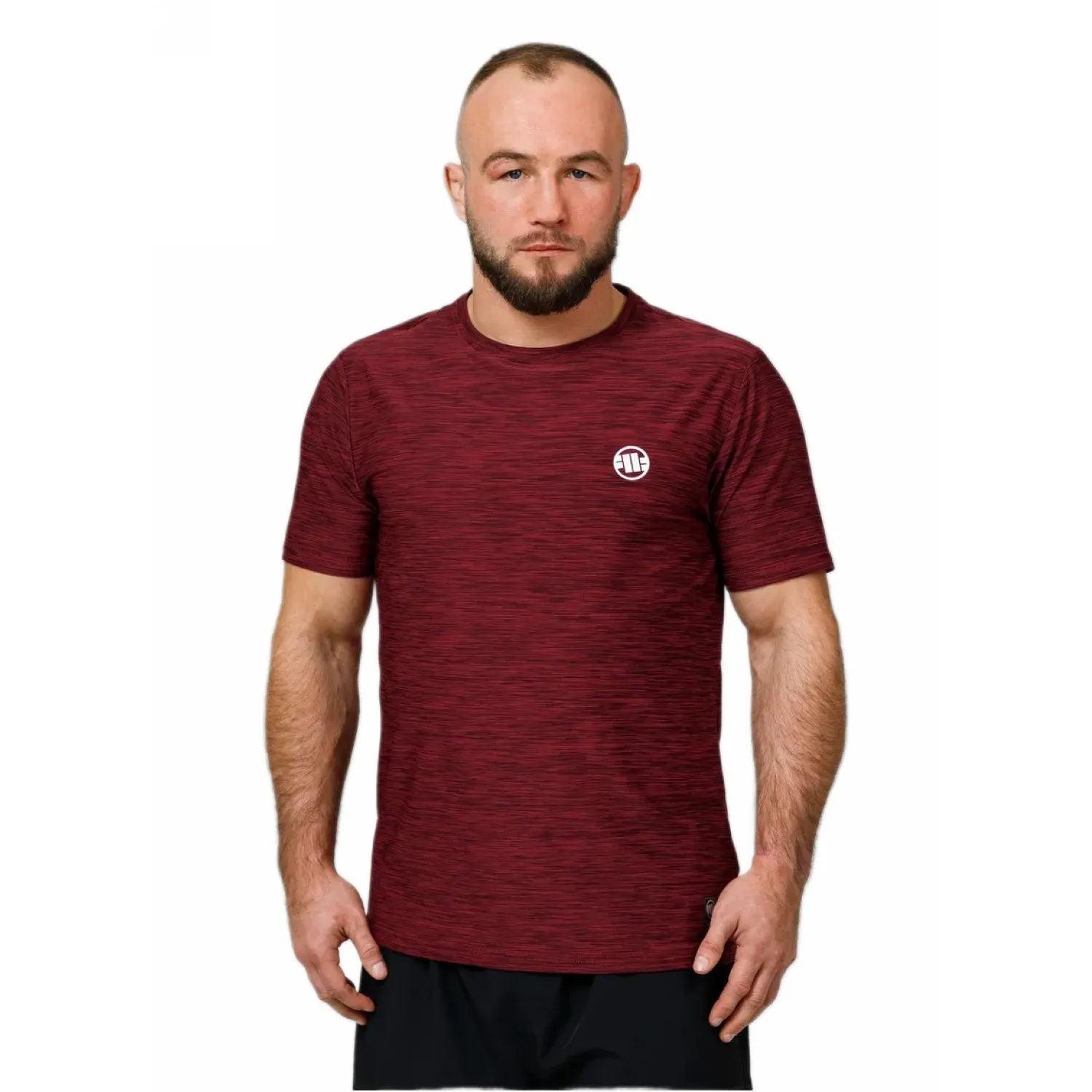 Pit Bull Middle Weight 190 Casual Sport Small Logo '25 - Bordowy Melanż  S