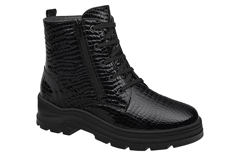 Trzewiki Botki COMFORTABEL 990341-01 H Schwarz Czarne ocieplane na Haluksy 2-zamki