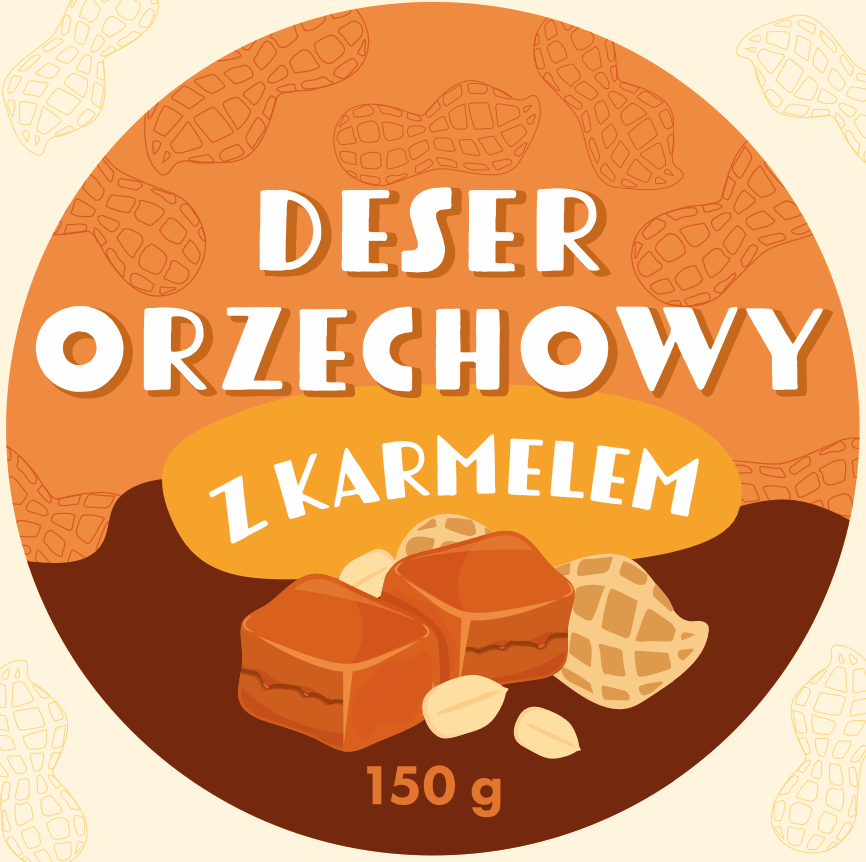 K2024 - Deser orzechowy z karmelem 150g