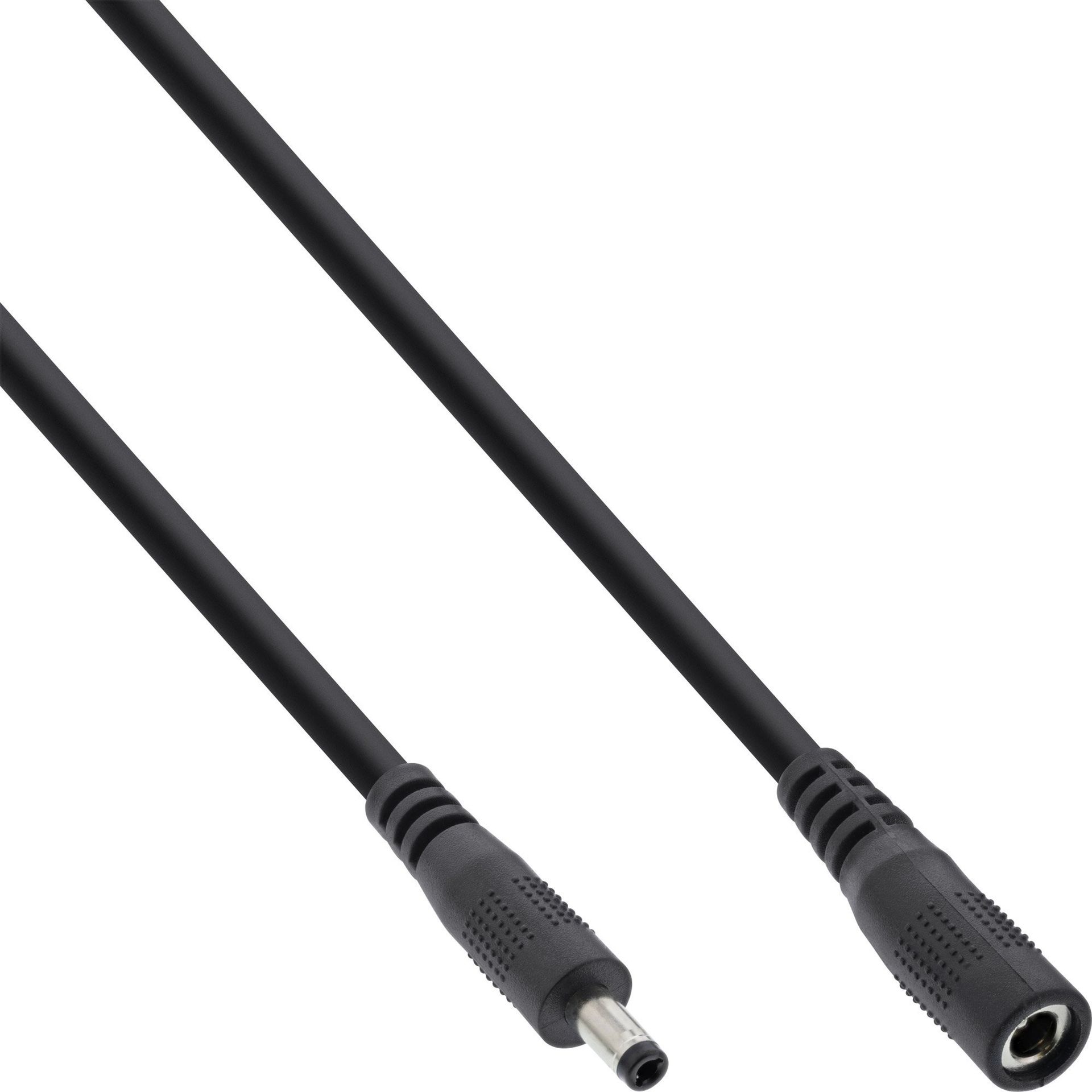 Kabel zasilający InLine InLine® DC extension cable, DC plug male/female 4.0x1.7mm, AWG 18, black, 0,5m