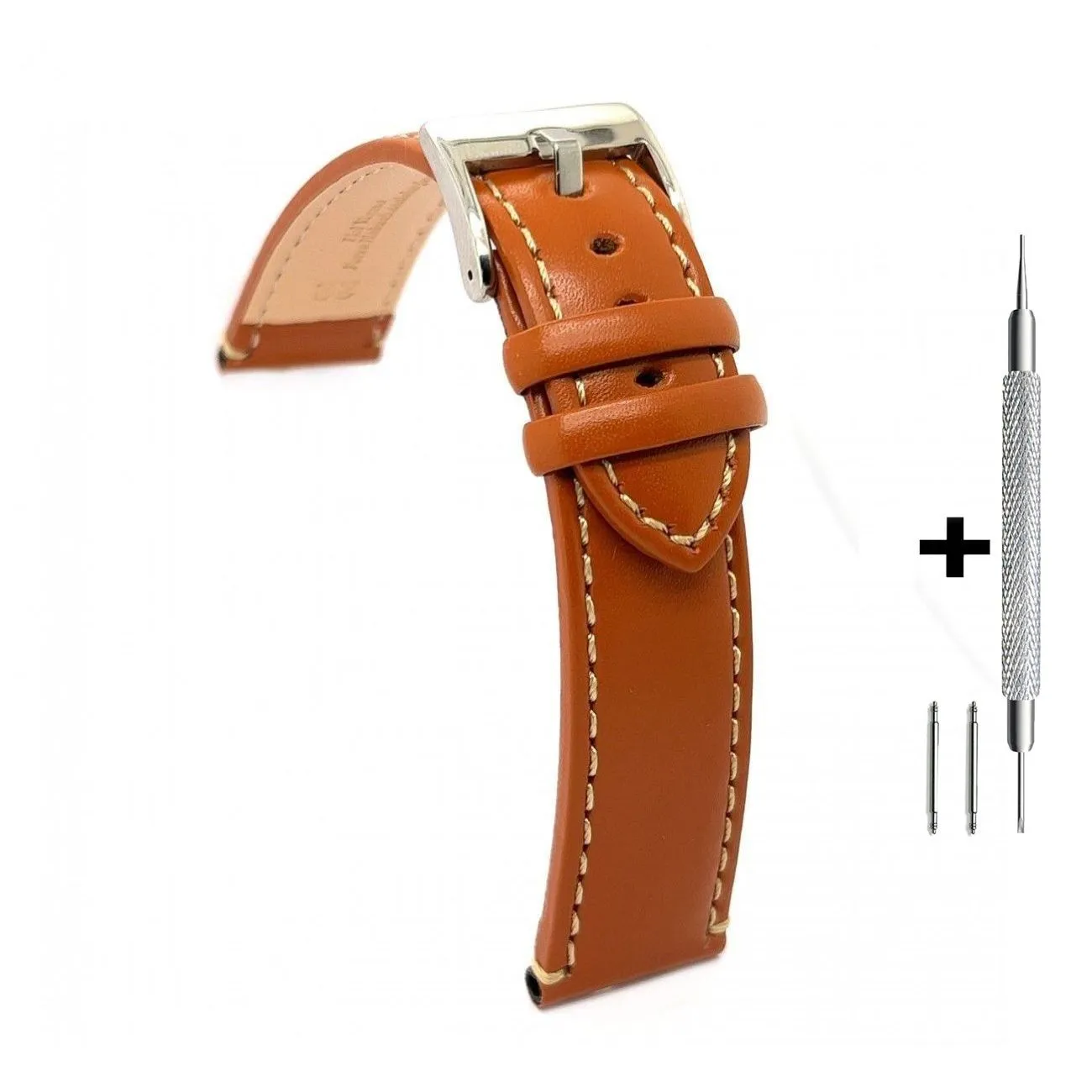 Pasek DILOY Fashion 373.24.09 Skórzany Jasnobrązowy 24 mm