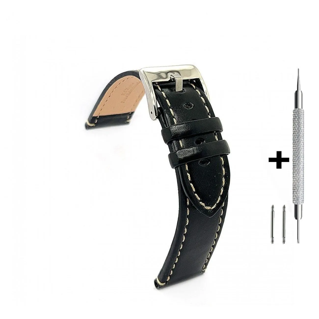 Pasek DILOY Fashion 373.16.01 Skórzany Czarny 16 mm