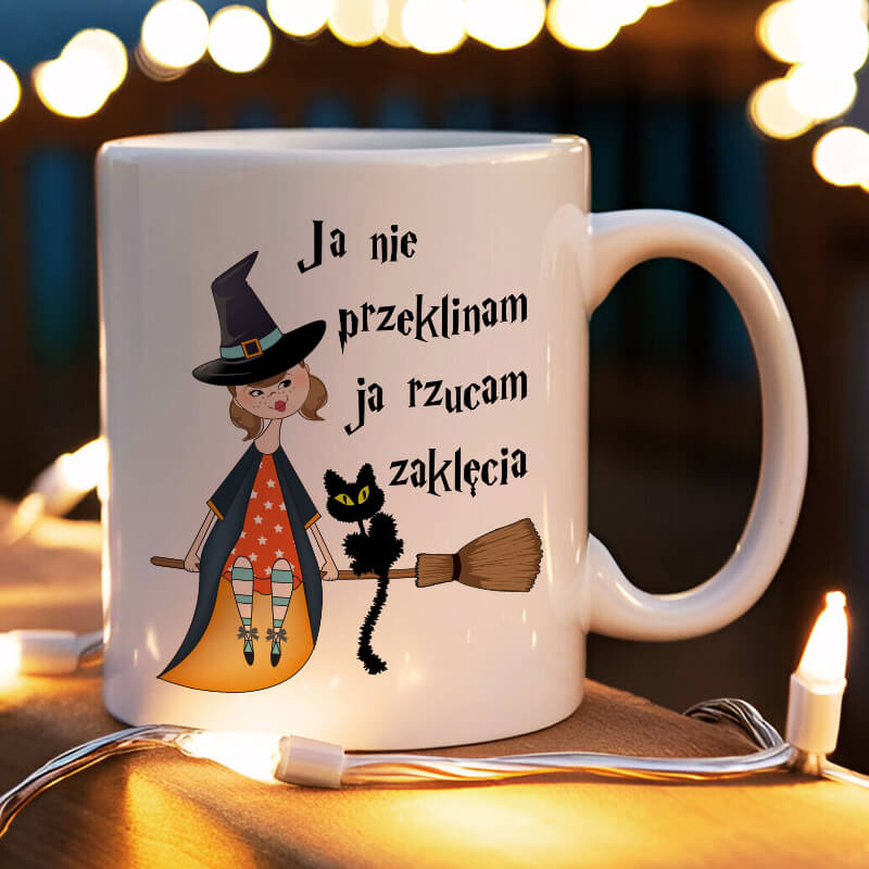 Kubek do kawy z nadrukiem - Ja nie przeklinam, ja rzucam zaklęcia