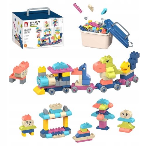 Klocki Konstrukcyjne Zestaw 151elementów Kreatywne Do Tworzenia Dublo