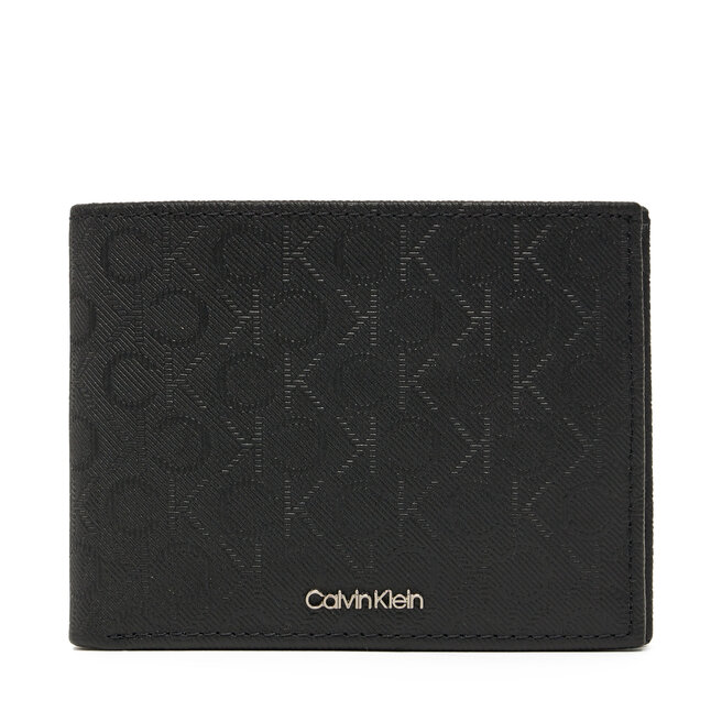 Duży Portfel Męski Calvin Klein Trifold 10Cc W/Coin K50K512684 Czarny