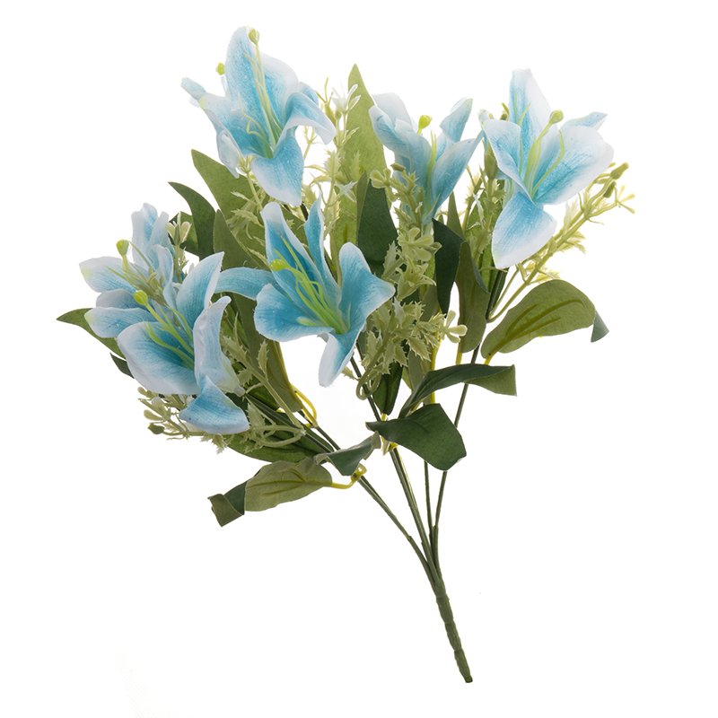 Sztuczny bukiet lilii 36cm C007 BL1 sztuczna lilia niebieska