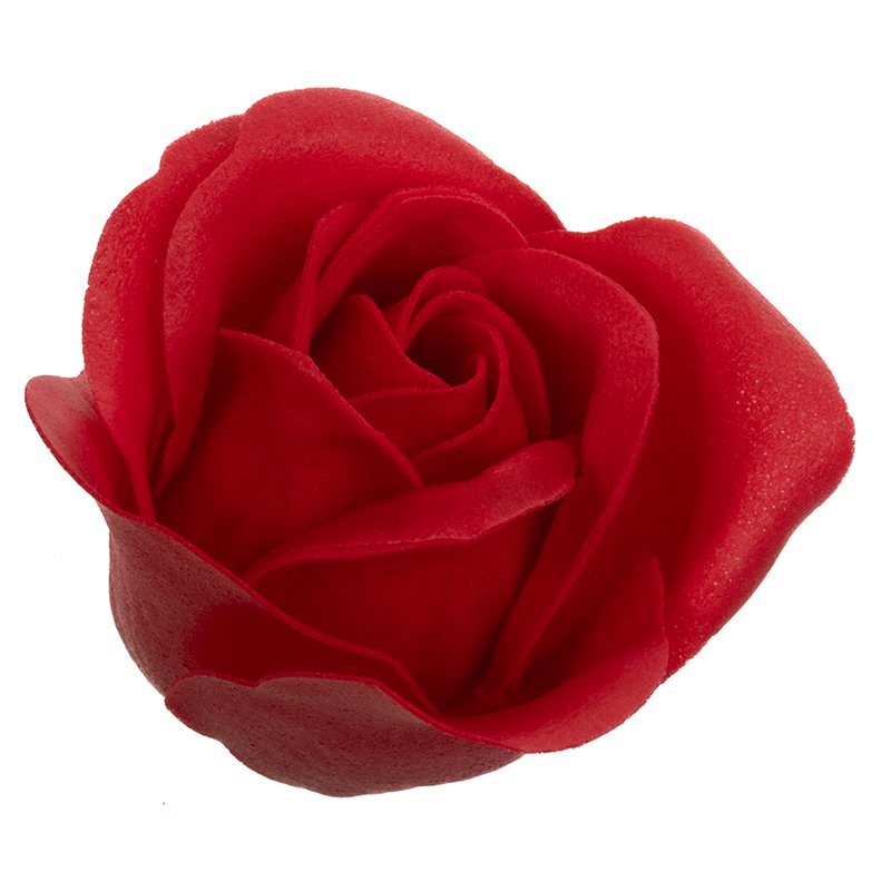 Róża główka mydlana czerwona 4cm A009