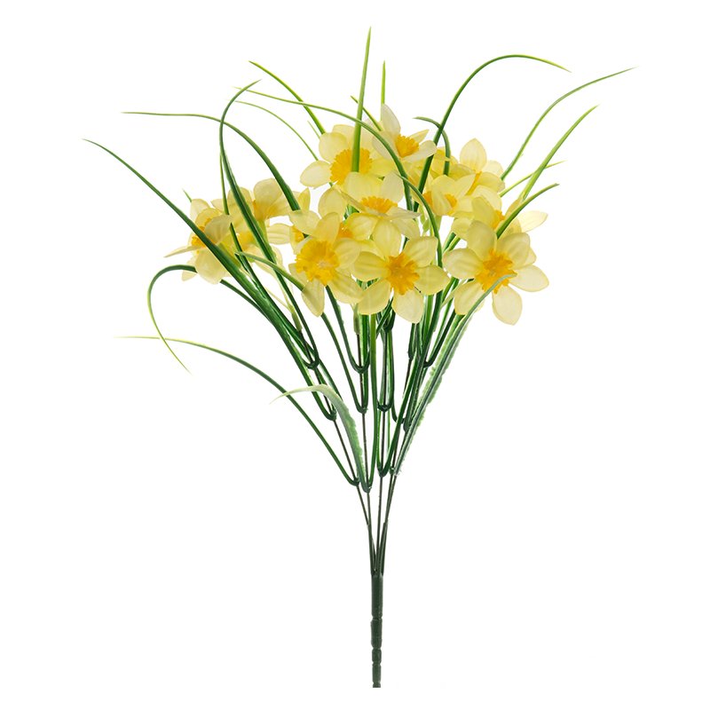 Bukiet Żonkila 39cm O627-014 LY1 sztuczny żonkil jasno żółty