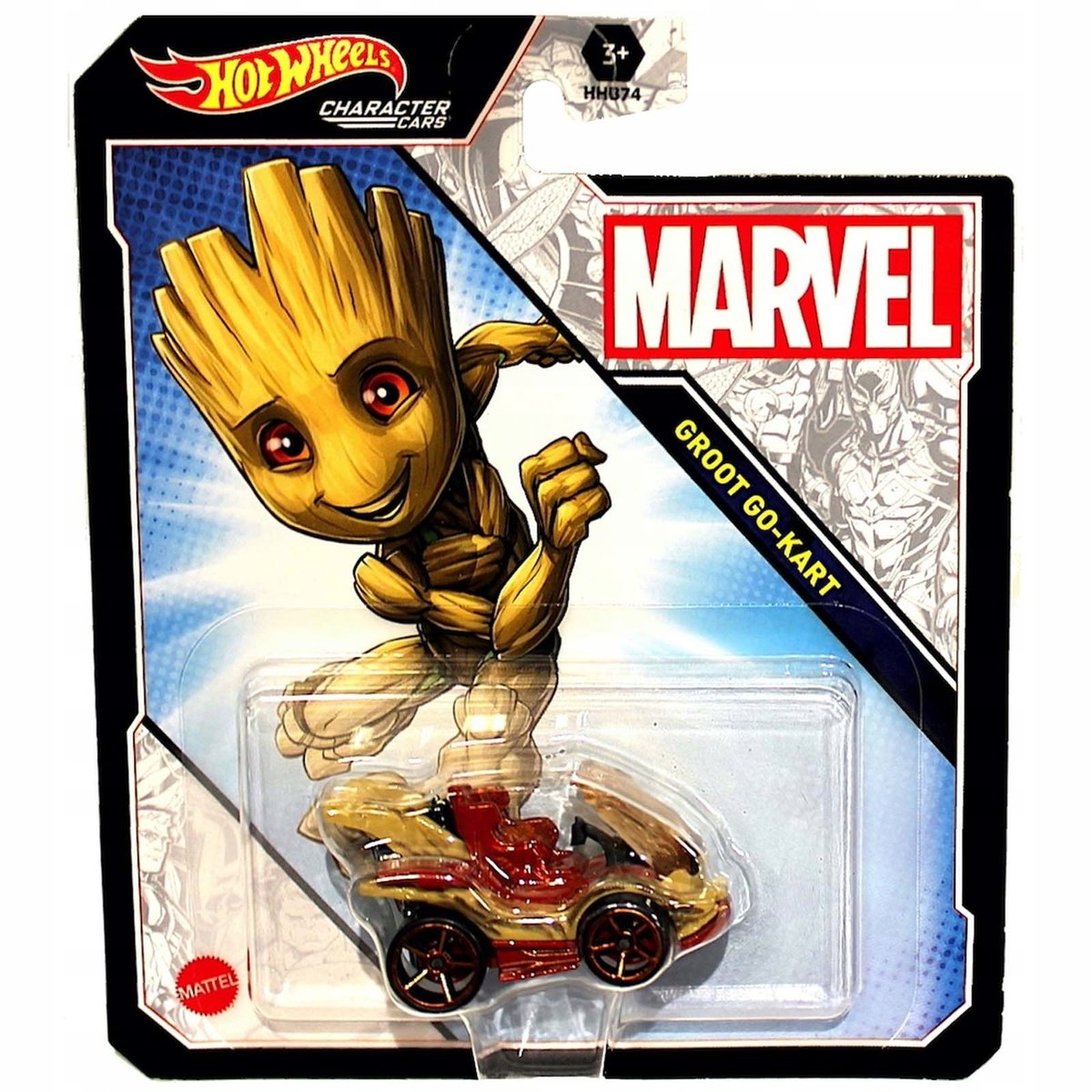 Hot Wheels Character Cars Marvel Groot Go-Kart Mattel