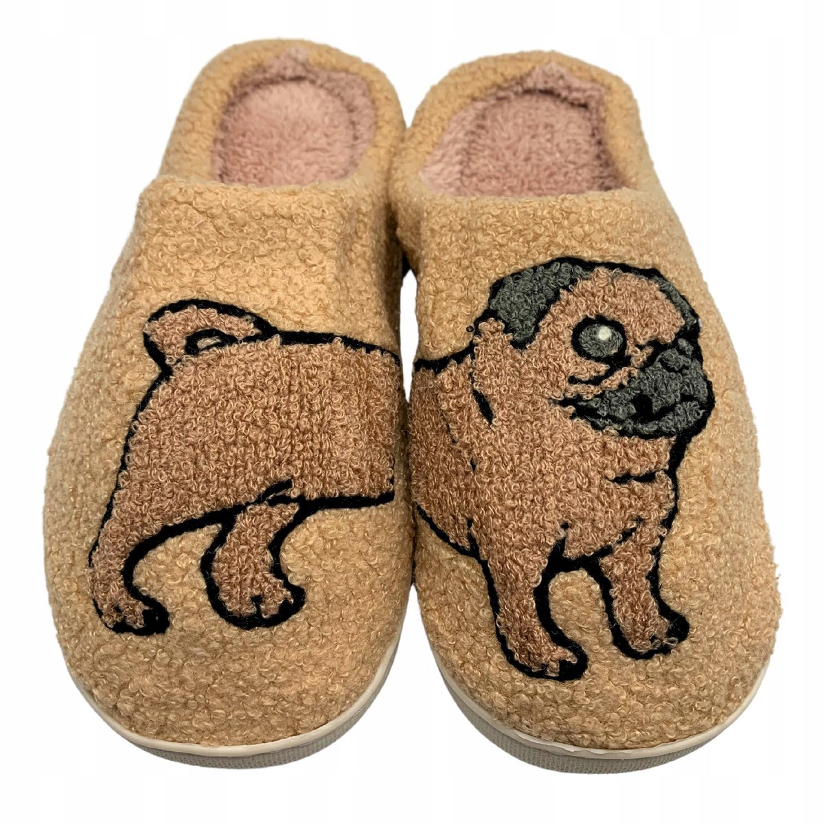 Kapcie Zimowe Pies Mops Mopsik Damskie Męskie Ciepłe Bambosze r. 36-37