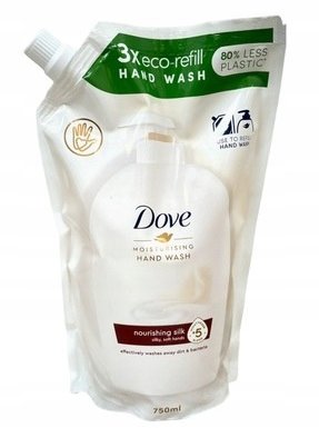 Dove Fine Silk mydło kremowe zapas 750 ml.