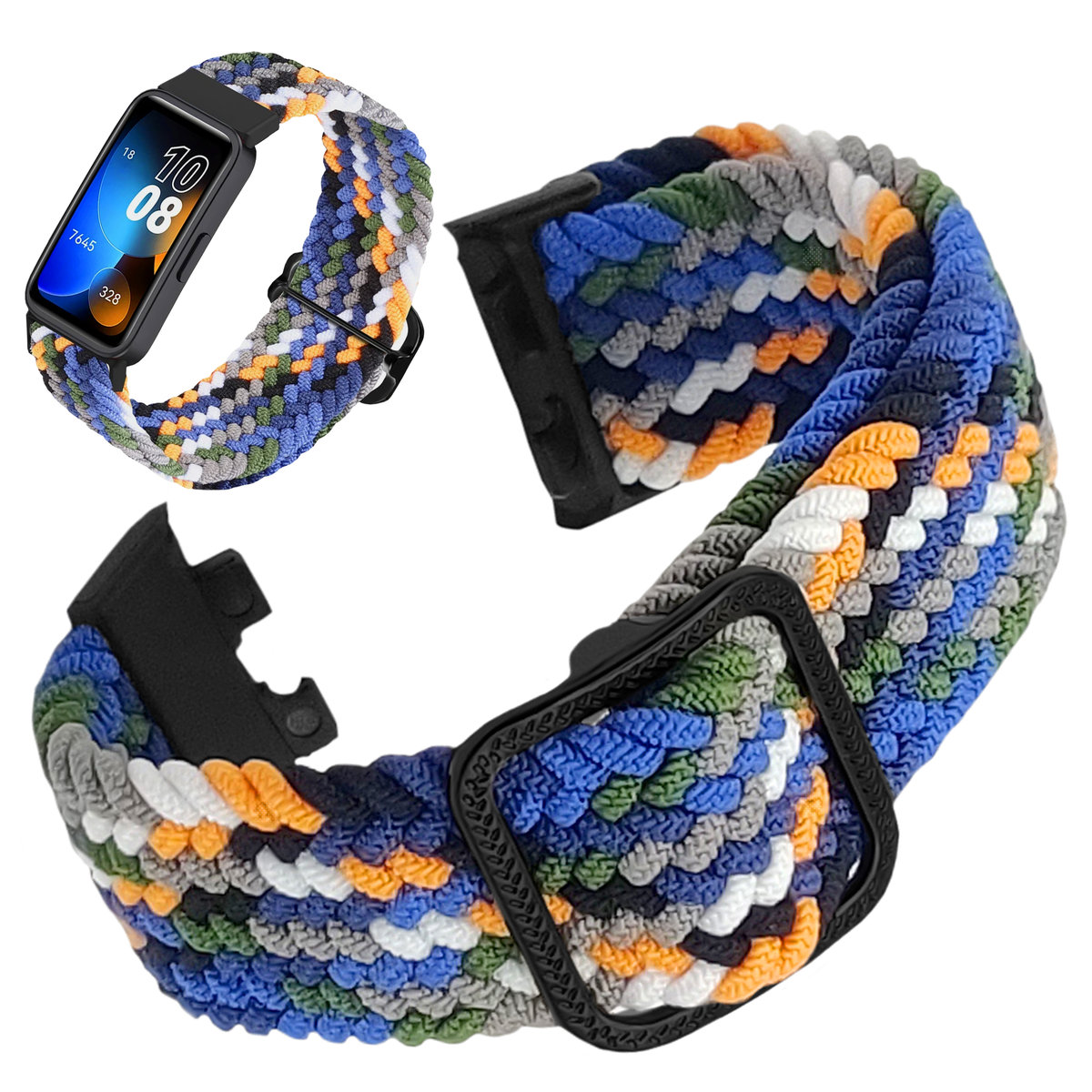 Pasek opaska do Huawei Band 8 i Band 9 elastyczny (Jeansowy)