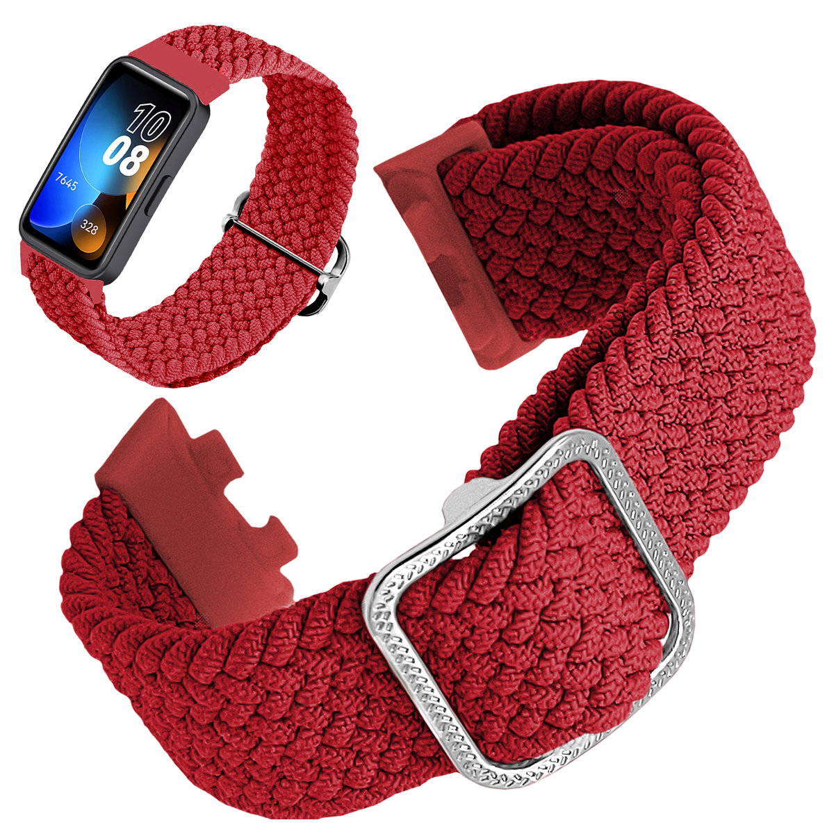 Pasek opaska do Huawei Band 8 i Band 9 elastyczny (Czerwony)