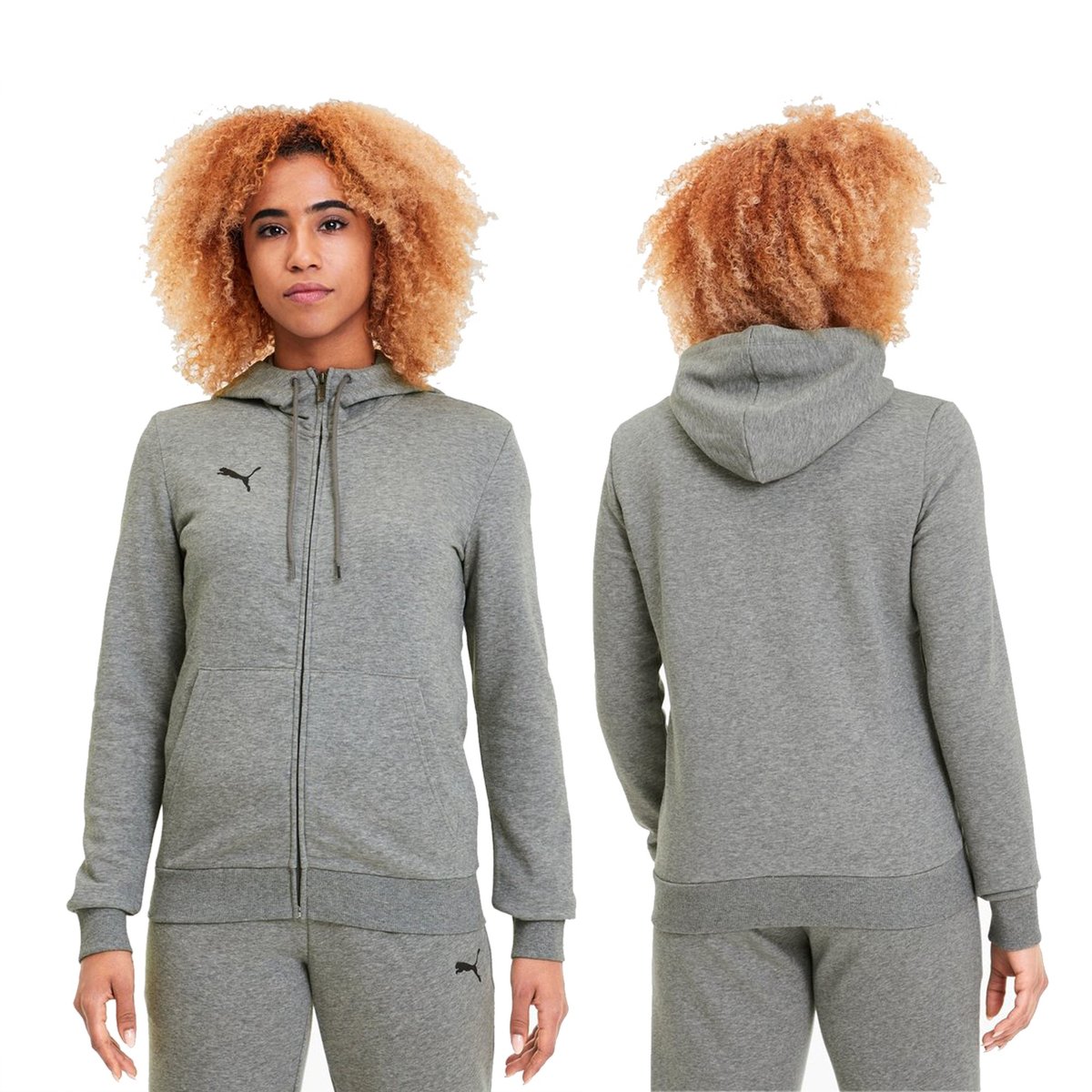 Bluza z kapturem rozpinana damska Puma TeamGoal 23 Casuals [657083 33]-M