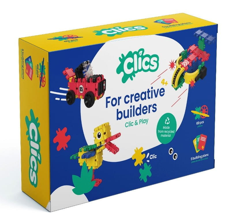 RC001 Klocki konstrukcyjne CLICS 5w1 pudełko