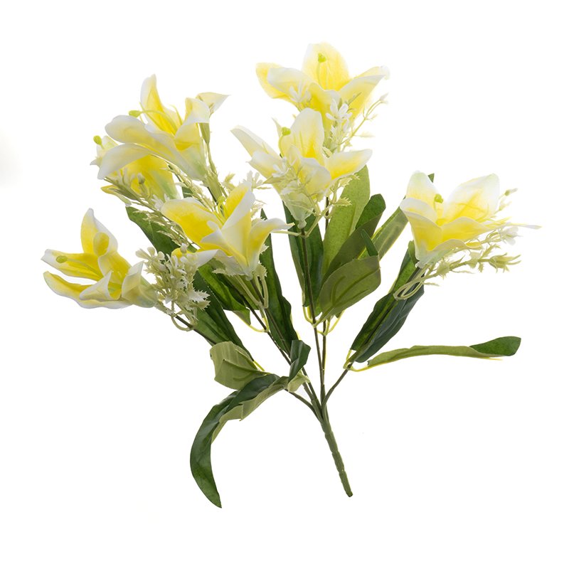 Sztuczny bukiet lilii 36cm C007 YL1 sztuczna lilia żółta