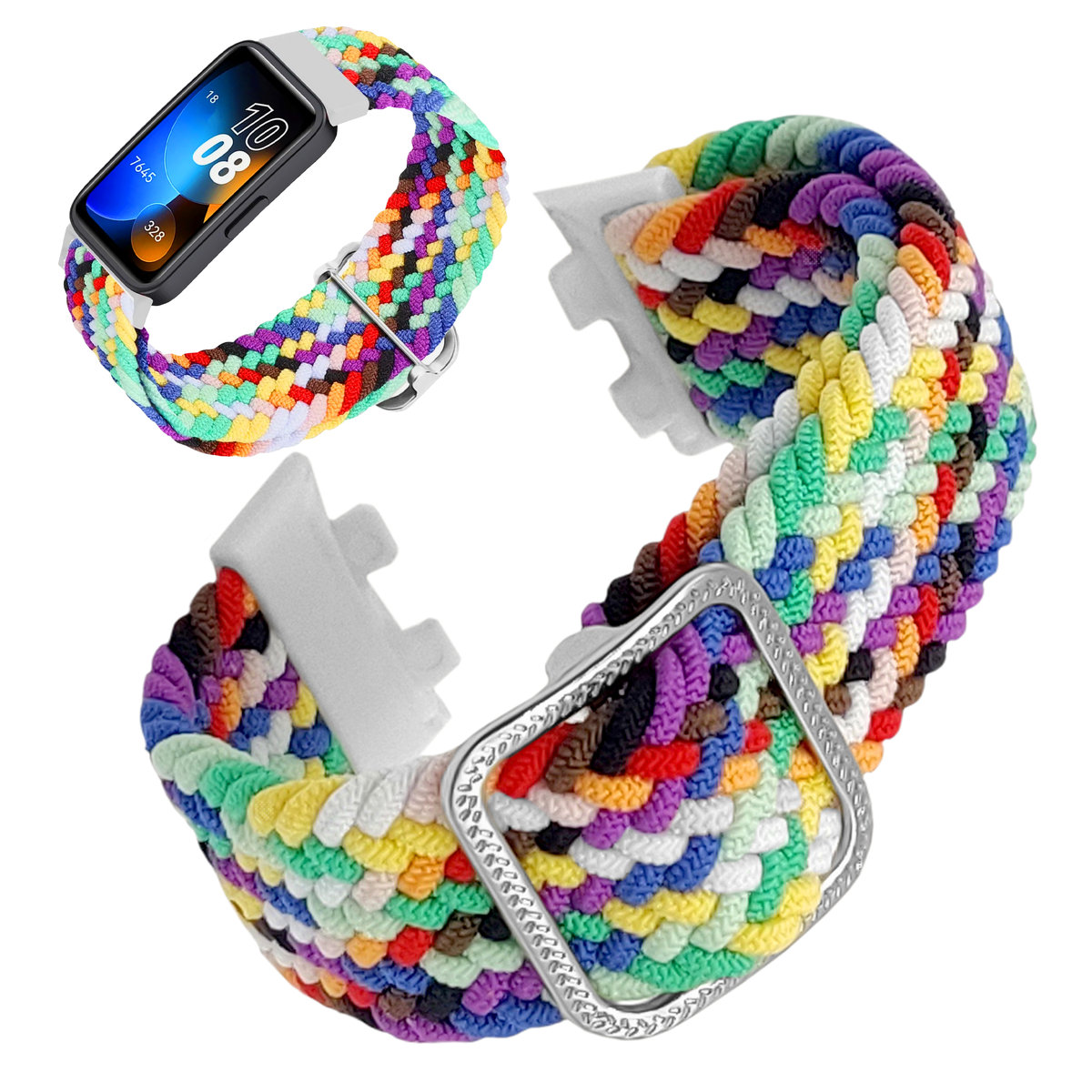 Pasek opaska do Huawei Band 8 i Band 9 elastyczny (Tęczowy)