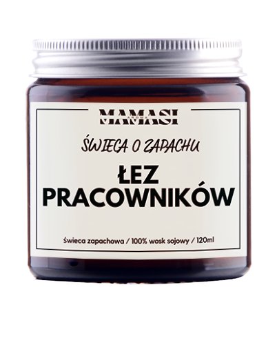 Świeczka Sojowa O Zapachu Łez Pracowników, Prezent, Upominek, Zapachowa 120Ml