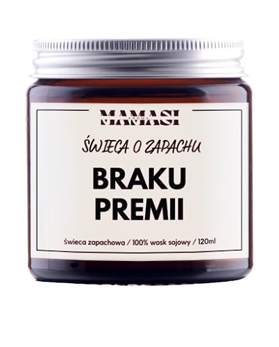 Świeczka Sojowa O Zapachu Braku Premii, Prezent, Upominek, Zapachowa 120Ml