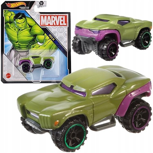 Hot Wheels Marvel Hulk Auto Samochodzik Metalowy Kolekcjonerski Mattel