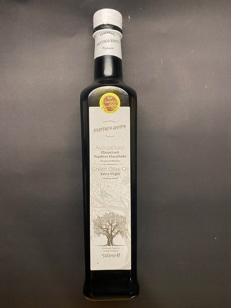 Zielona oliwa z oliwek EXTRA VIRGIN 500 ml Voliotis Family, JAKOŚĆ! Nagrody