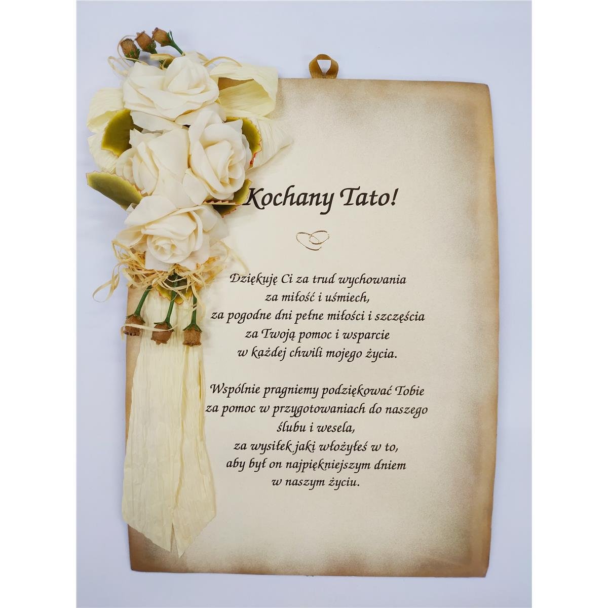 Dyplom Podziękowania Kochany Tato Ślub