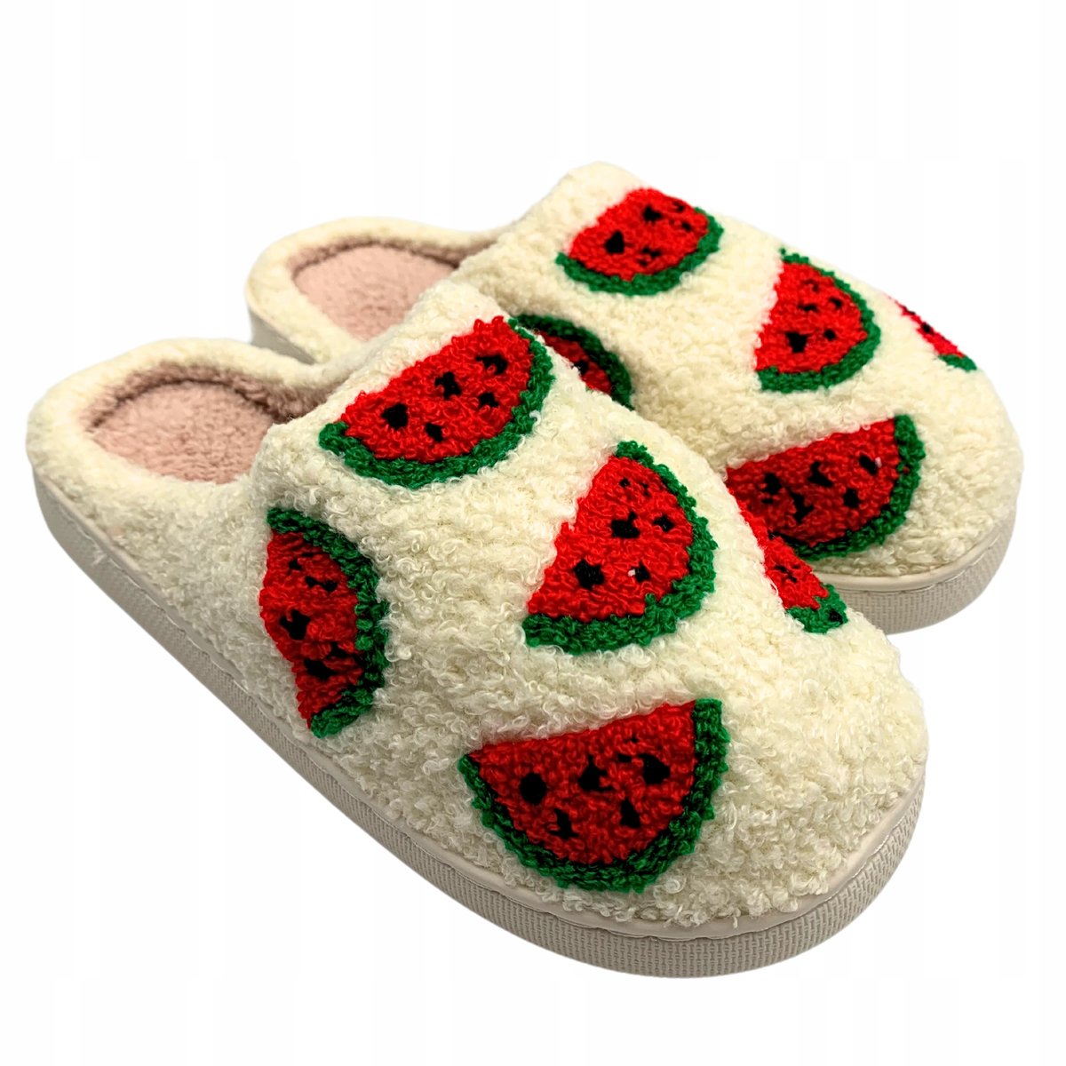 Kapcie Zimowe Arbuz Owoce Damskie Dziecięce Ciepłe Bambosze r. 38-39