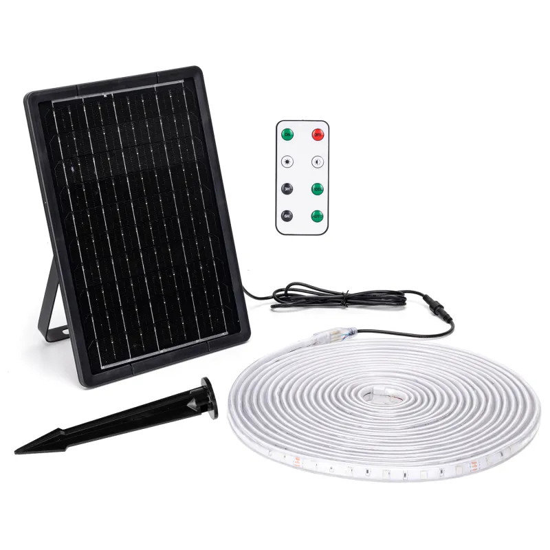Aigostar - LED RGB Taśma solarna ściemnialna LED/10W/3,2V 10 m IP65 + pilot