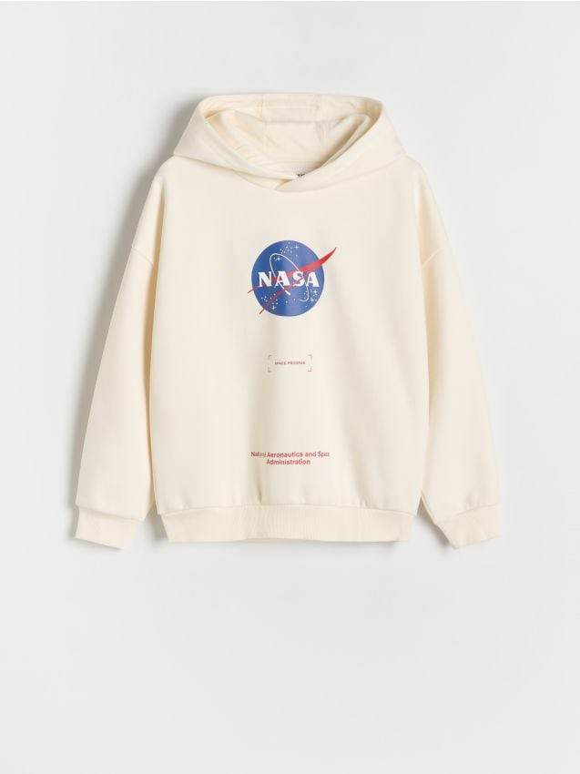 Reserved - Bluza NASA - złamana biel
