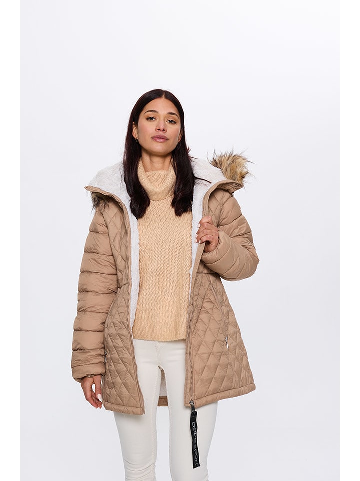 Bébé Kurtka zimowa w kolorze jasnobrązowym