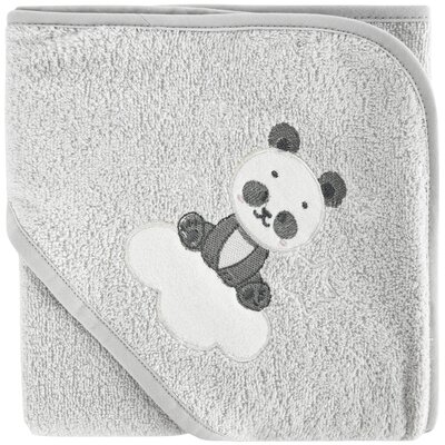 Ręcznik z kapturem Baby 100 x 100 cm Srebrny