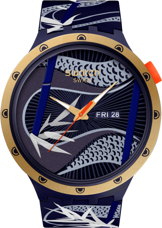 Zegarek Swatch SB05Z700 BLUE AND GOLDEN LITHE DANCER