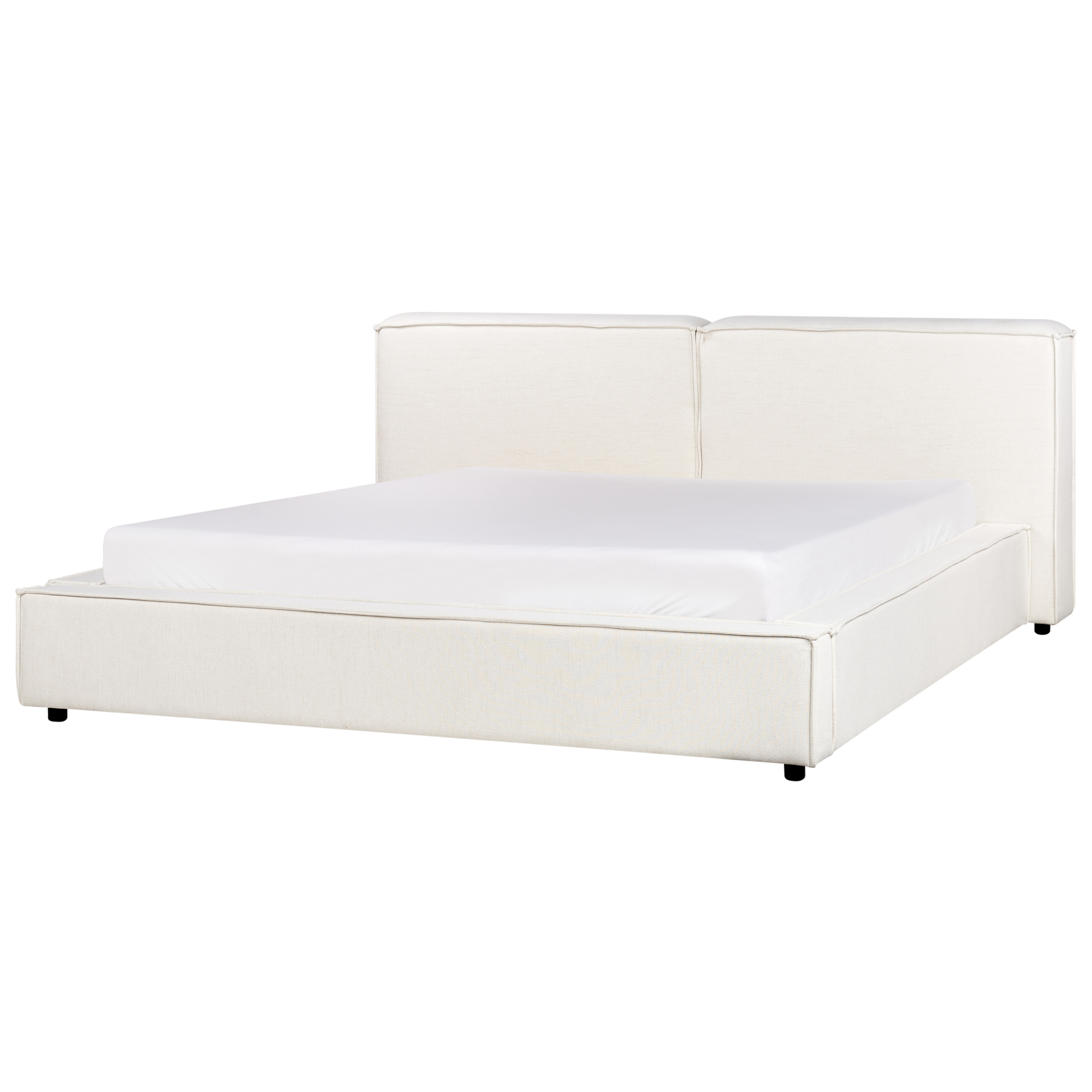 Łóżko tapicerowane 180 x 200 cm złamana biel LINARDS