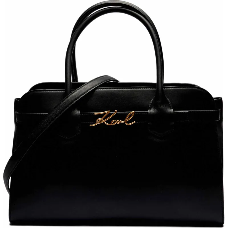 Karl Lagerfeld Skórzana torba biznesowa K/SIGNATURE