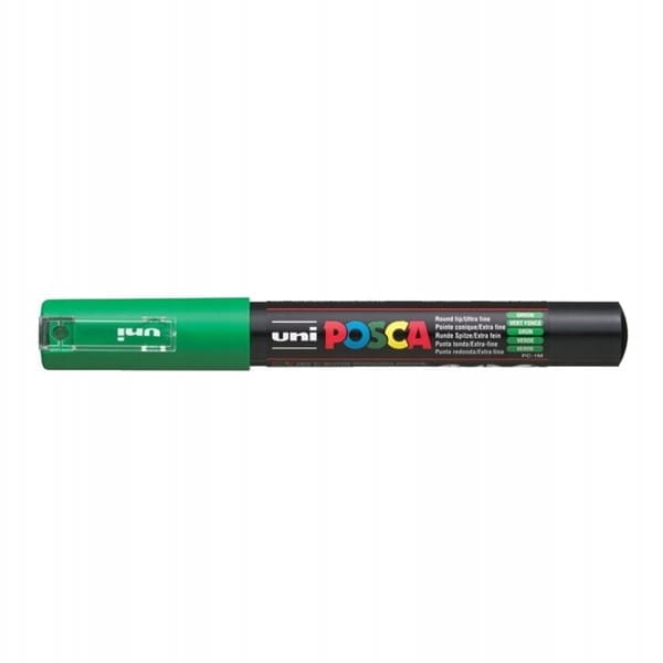 Marker z farbą plakatową okrągły 0,7mm UNI POSCA PC-1M zielony NR 6 1szt. /UNPC1M/DZI/ /138374/