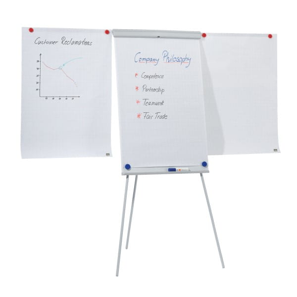 Flipchart na trójnogu 68x105cm suchościeralno-magnetyczny z wysuwanymi ramionami NOBO